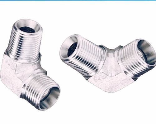 DIN Standard Medium Carbon Steel 90 Elbow BSPT Male Thread Steel Bsp Трубовые фитинги